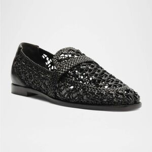 Alexandre Birman Jane Tresse Woven Leather Loafers